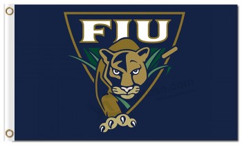 Custom high-end NCAA Florida International Golden Panthers 3'x5' polyester flags FIU