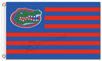 Aangepaste hoogte-Einde ncaa florida gators 3'x5 'polyester vlaggen strepen