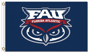 NCAA Florida Atlantic Owls 3'x5' polyester flags BLUE for sale