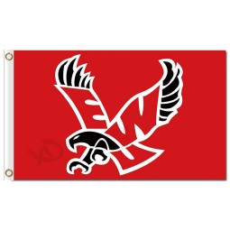 Großhandelskundenspezifisches preiswertes ncaa östliches Washington Eagles 3'x5 Polyesterflaggenlogo