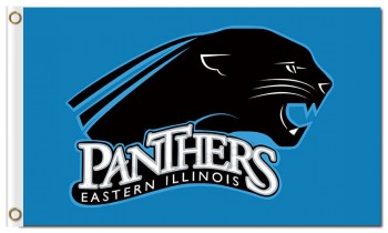 Großhandelskunden preiswerte ncaa östliche Illinois-Panther 3'x5 Polyesterflaggen
