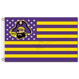 Großhandelskunden preiswerte ncaa Ostkarolina-Piraten 3'x5 Polyesterflaggennation