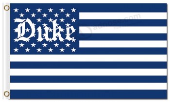 Atacado personalizado barato duque ncaa blue devils 3'x5 'bandeiras de poliéster nacional