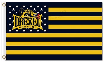 Wholesale custom cheap NCAA Drexel Dragons 3'x5' polyester flags national