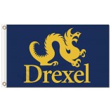 Großhandel benutzerdefinierte billig ncaa drexel drachen 3'x5 'polyester fahnen drexel