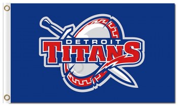 Wholesale custom cheap NCAA Detroit Mercy Titans 3'x5' polyester flags