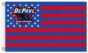 Wholesale custom cheap NCAA Depaul Blue Demons 3'x5' polyester flags national