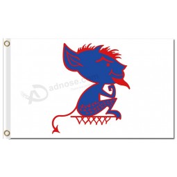 Großhandelskunden preiswerte ncaa depaul blaue Dämonen 3'x5 Polyesterflaggen weiß