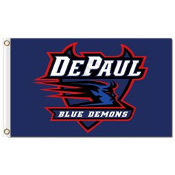 Großhandelskunden preiswerte ncaa depaul blaue Dämonen 3'x5 Polyesterflaggen