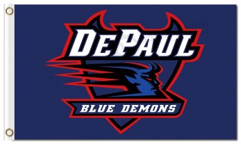 Wholesale custom cheap NCAA Depaul Blue Demons 3'x5' polyester flags