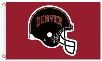 Wholesale custom cheap NCAA Denver Pioneers 3'x5' polyester flags helmet