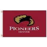 Großhandel benutzerdefinierte billig ncaa denver pioniere 3'x5 'polyester fahnen