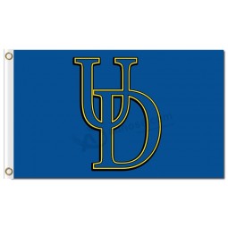 Ncaa delaware fightin'blue hennen 3'x5 'polyester fahnen ud zu verkaufen