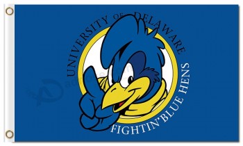 Ncaa delaware fightin'blue gallinas 3'x5 'banderas de poliéster para la venta