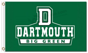 Ncaa darthmouth大きな緑色の3'x5 'ポリエステルの旗dの販売のためのチームネーム