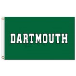 Kundenspezifische billige ncaa darthmouth große grüne 3'x5 'polyester flags wort