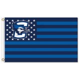 Benutzerdefinierte billig ncaa creighton bluejays 3'x5 'Polyester Flaggen Sternen und Streifen