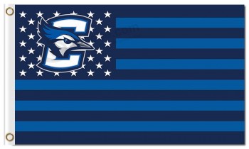 Personalizado barato ncaa creighton bluejays 3'x5 'poliéster bandeiras estrelas e listras