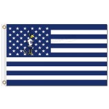 Benutzerdefinierte billig ncaa creighton bluejays 3'x5 'polyester flag blue stars and stripes