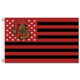 Kundenspezifische billige ncaa cornell große rote 3'x5 'polyester flagster sterne streifen