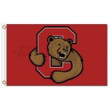 Benutzerdefinierte billig ncaa cornell großen roten 3'x5 'polyester fahnen