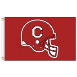 Kundenspezifischer preiswerter ncaa cornell großer roter 3'x5 Polyesterflaggenhelm