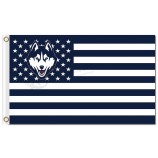 Benutzerdefinierte billig ncaa connecticut huskies 3'x5 'Polyester Flaggen Sternen und Streifen
