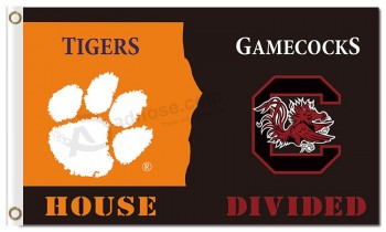 NCAA Clemson Tiger 3'x5' polyester flags VS gamecocks for sale