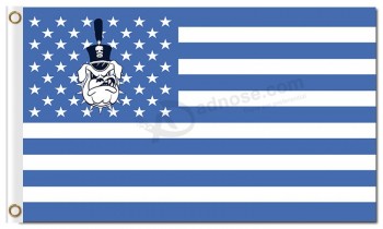 Ncaa citadel bulldogs 3'x5 'polyester drapeaux étoiles et des rayures à vFinre