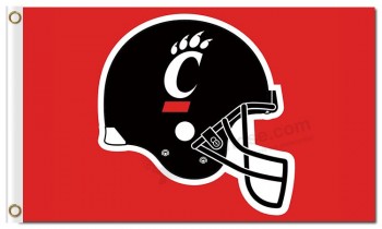 Custom cheap NCAA Cincinnati Bearcats 3'x5' polyester flags helmet
