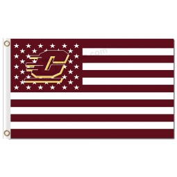 Benutzerdefinierte hoch-Ende ncaa central michigan chippewas 3'x5 'polyester kennzeichnet uns national