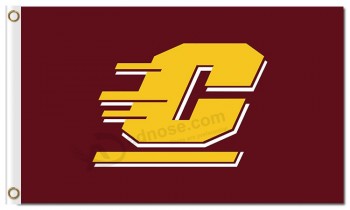 Custom high-end NCAA Central Michigan Chippewas 3'x5' polyester flags C
