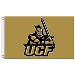 Benutzerdefinierte hoch-Ende ncaa central florida goldene ritter 3'x5 'polyester fahnen
