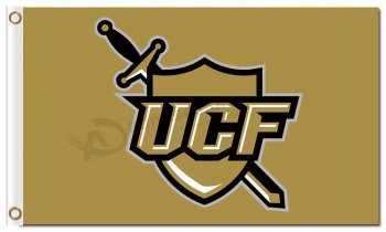 Custom high-end NCAA Central Florida Golden Knights 3'x5' polyester flags UCF