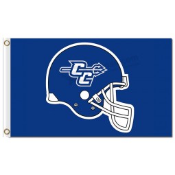Benutzerdefinierte hoch-Ende ncaa central connecticut zustand blau teufel 3'x5 'polyester fahnen helm