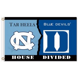 Großhandel benutzerdefinierte hoch-Ende ncaa central connecticut zustand blau teufel 3'x5 'polyester fahnen vs teer fersen