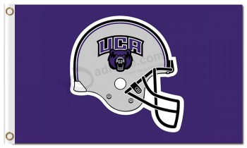 Haut de gamme personnalisé-Fin ncaa central arkansas porte un casque de drapeaux en polyester 3'x5 '