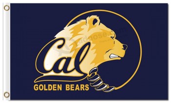 Großhandel benutzerdefinierte hoch-Endee ncaa Kalifornien goldene Bären 3'x5 'Polyesterflaggen