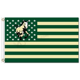 Großhandel benutzerdefinierte hoch-Endee ncaa cal Poly Mustangs 3'x5 'Polyester Flaggen national