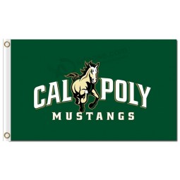 Großhandel benutzerdefinierte hoch-Endee ncaa cal Poly Mustangs 3'x5 'Polyesterfahnen
