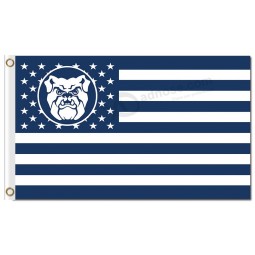 Großhandelskundenspezifische billige ncaa Butler-Bulldoggen 3'x5 Polyesterflaggen spielt Streifen die Hauptrolle