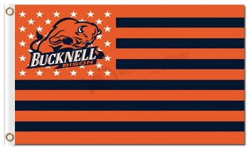 批发定制便宜ncaa bucknell野牛3'x5'涤纶国旗