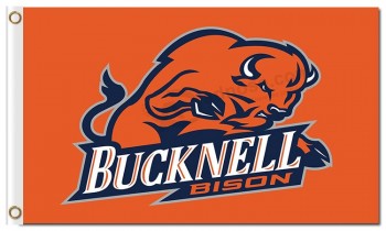 Wholesale custom cheap NCAA Bucknell Bison 3'x5' polyester flags
