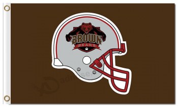Wholesale custom cheap NCAA Brown Bears 3'x5' polyester flags helmet