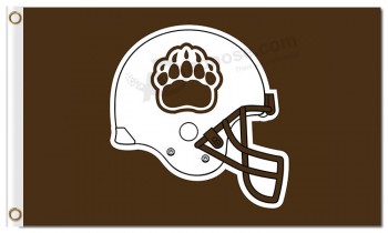 Wholesale custom cheap NCAA Brown Bears 3'x5' polyester flags helmet