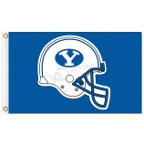 Wholesale custom cheap NCAA Brigham Young Cougars 3'x5' polyester flags helmet