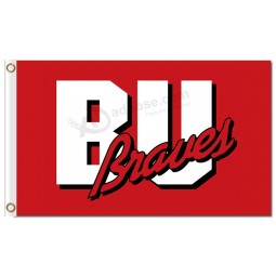 Großhandel benutzerdefinierte ncaa bradley braves 3'x5 'polyester fahnen bu