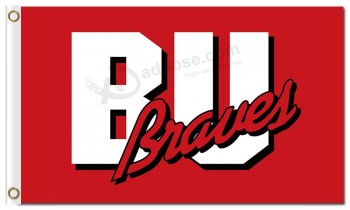 Wholesale custom NCAA Bradley Braves 3'x5' polyester flags BU