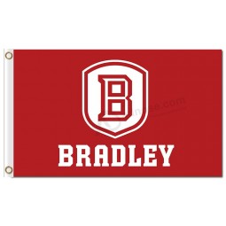 Großhandelsgewohnheit ncaa Bradley trotzt 3'x5 Polyesterflaggen