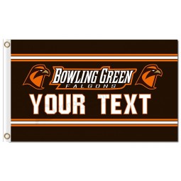 Großhandelsgewohnheit ncaa bowling grüne Falken 3'x5 Polyester kennzeichnet Ihren Text